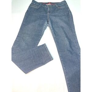 Sasson Skinny Leg Shuffle Jeans Heatwave Wash Blue Denim Womens Size‎ 12 33x31
